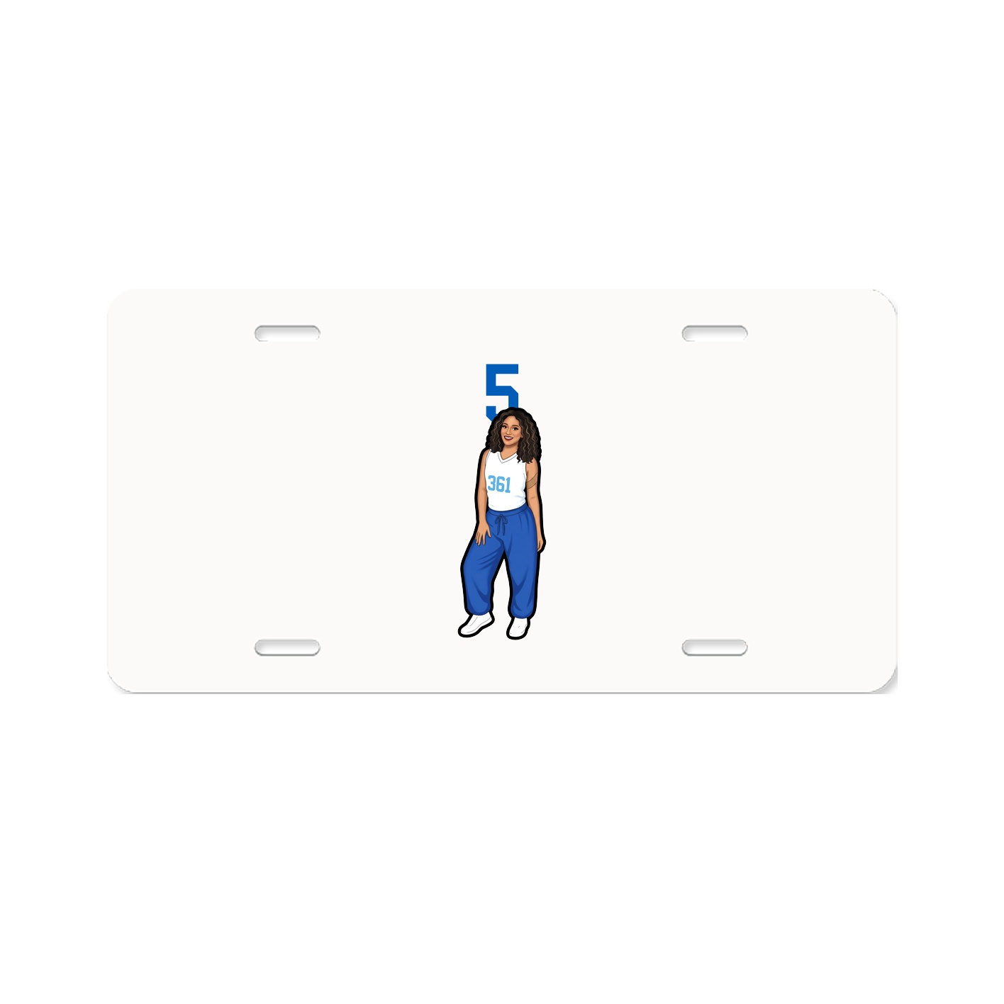 License Plate — Number Top in Classic