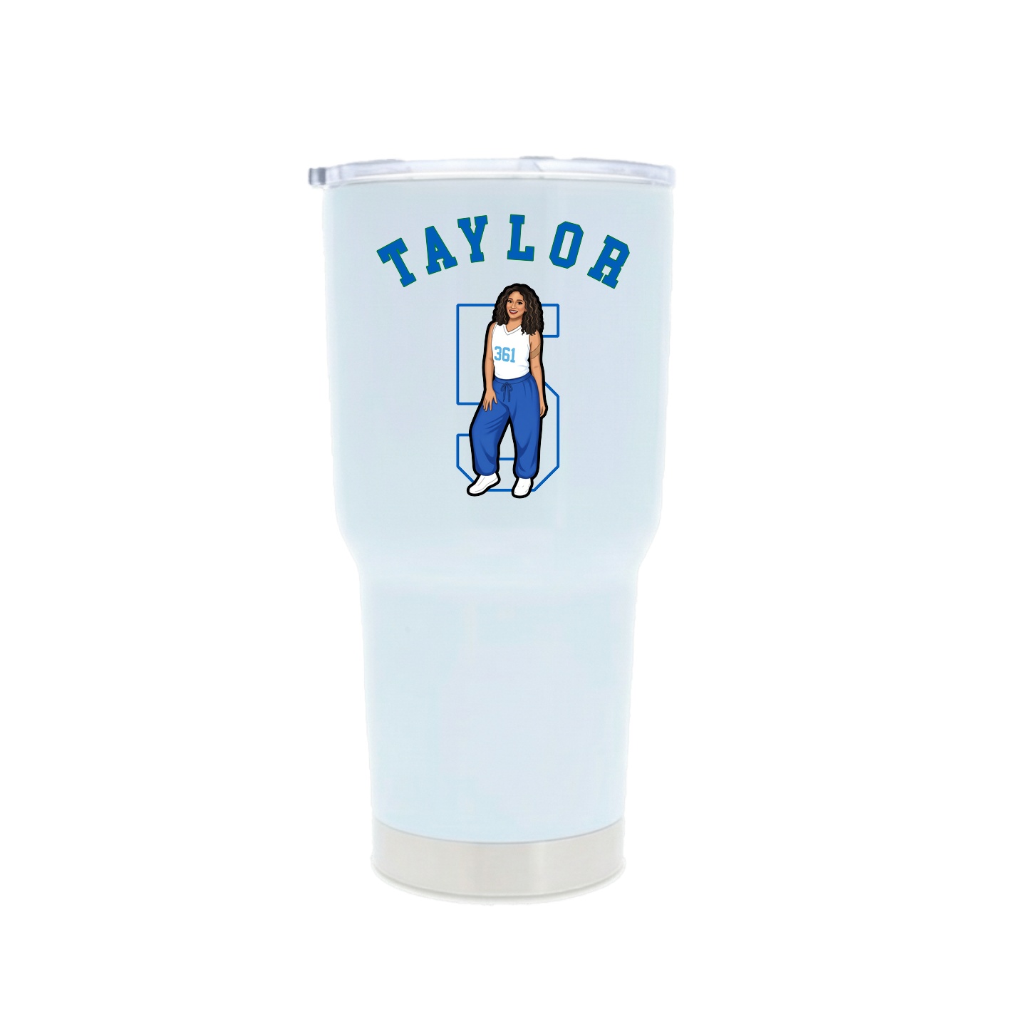 30oz Stainless Steel Tumbler — Shirsey Arch in White