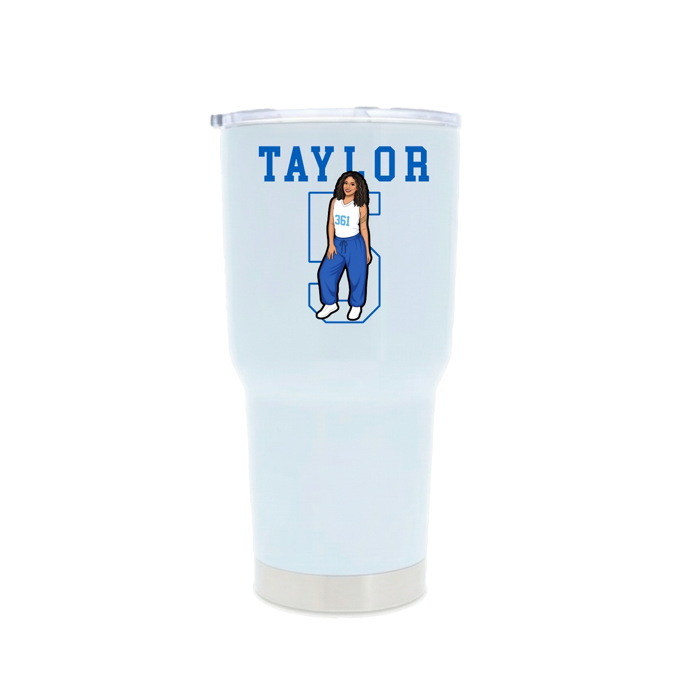 30oz Stainless Steel Tumbler — Shirsey in White