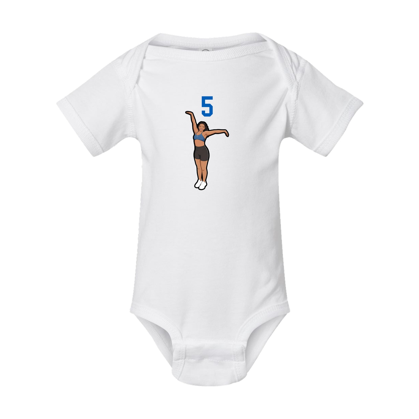 Baby Onesie — Number Top in White