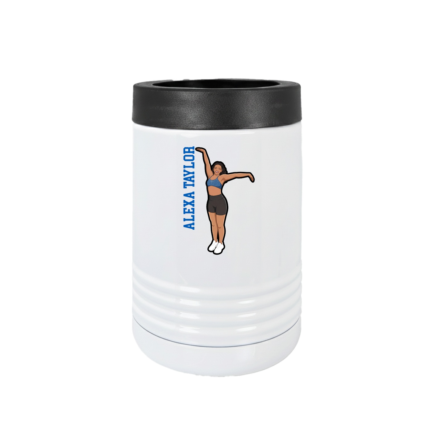 Beverage Holder — Name Vertical in White
