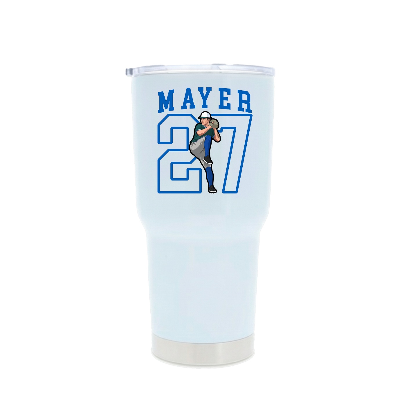 30oz Stainless Steel Tumbler — Shirsey in White