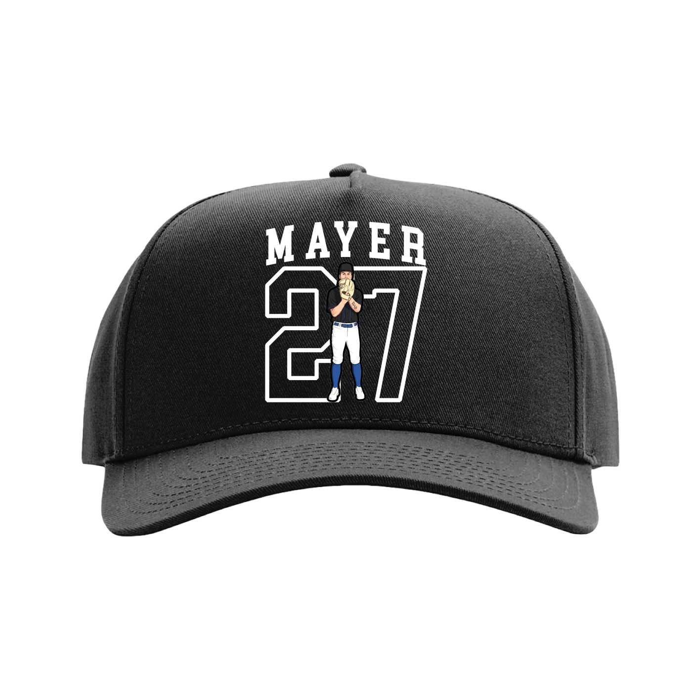 Full Fabric Five-Panel Champ Cap — Shirsey in Black