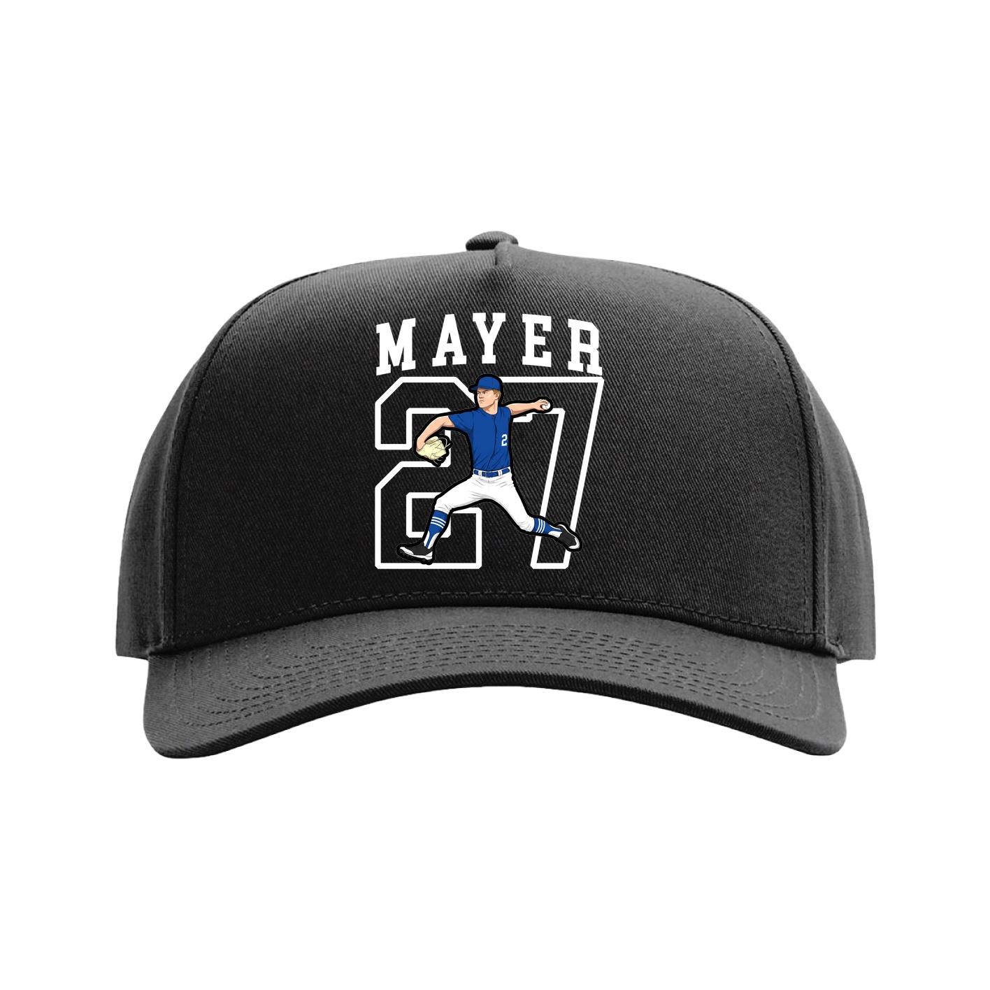 Full Fabric Five-Panel Champ Cap — Shirsey in Black