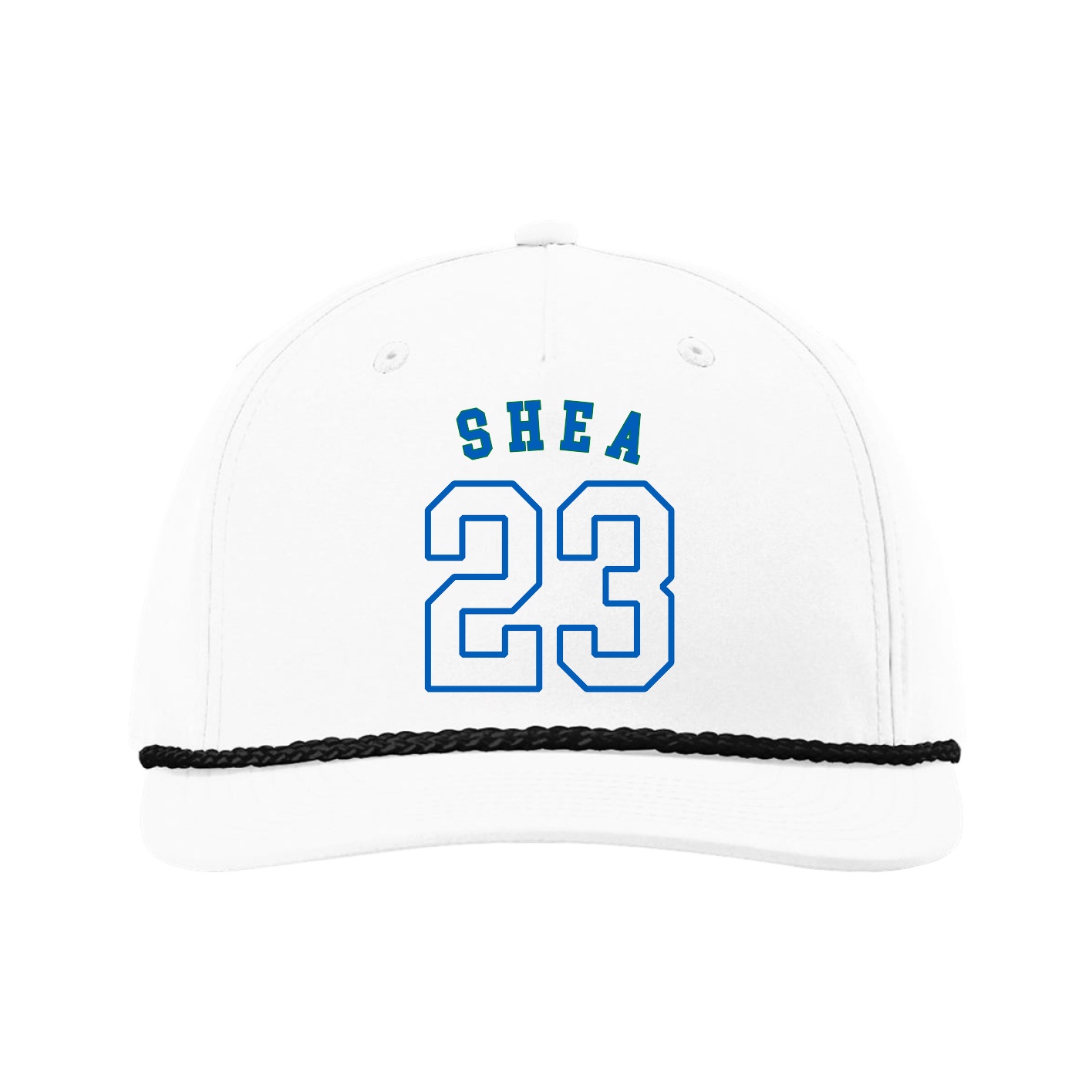 Five-Panel Classic Rope Cap — Shirsey Arch in White
