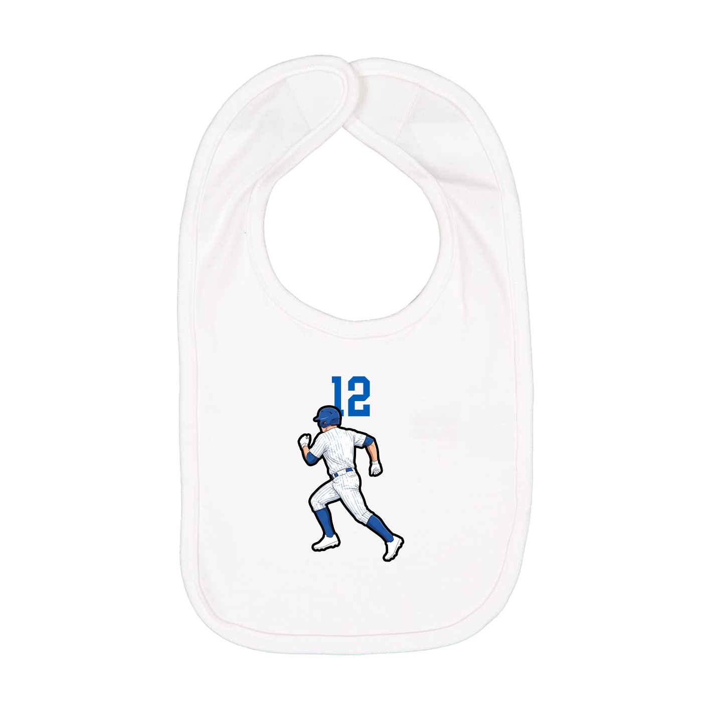 Infant Bib — Number Top in White