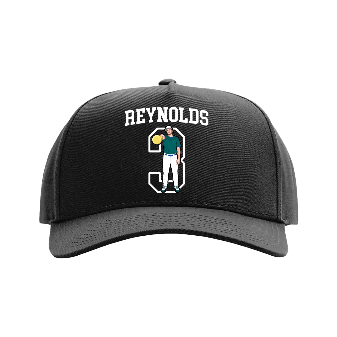 Full Fabric Five-Panel Champ Cap — Shirsey in Black