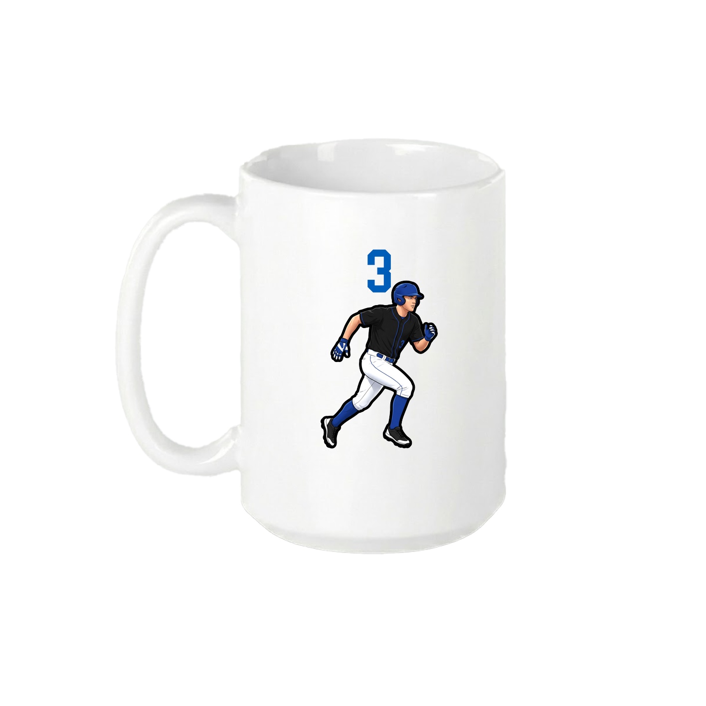 15oz Coffee Mug — Number Top in White