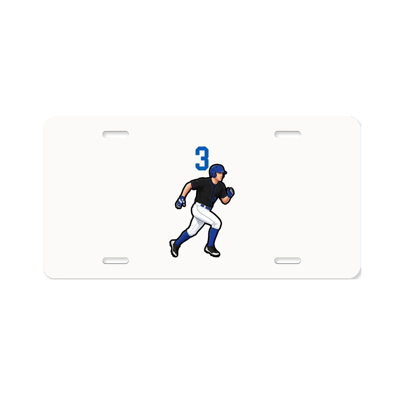 License Plate — Number Top in Classic