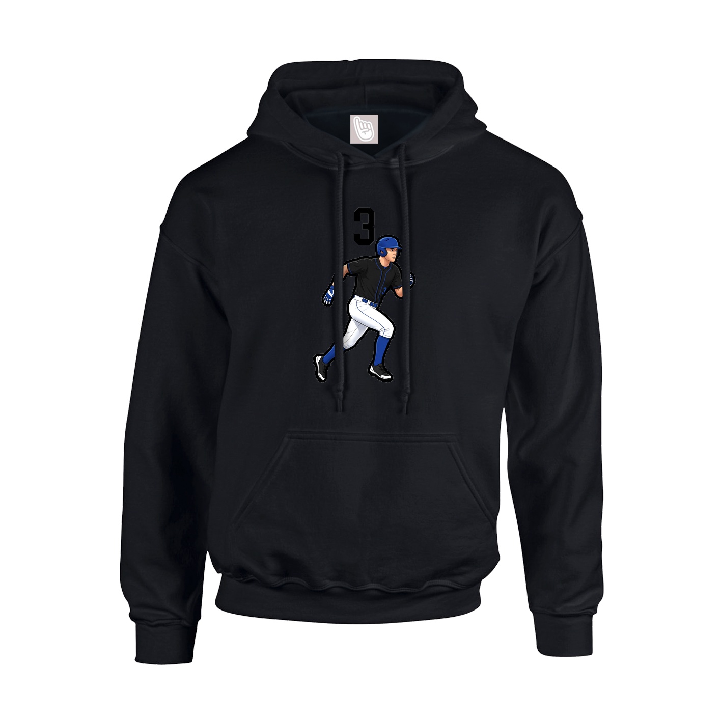 Hoodie — Number Top in Black