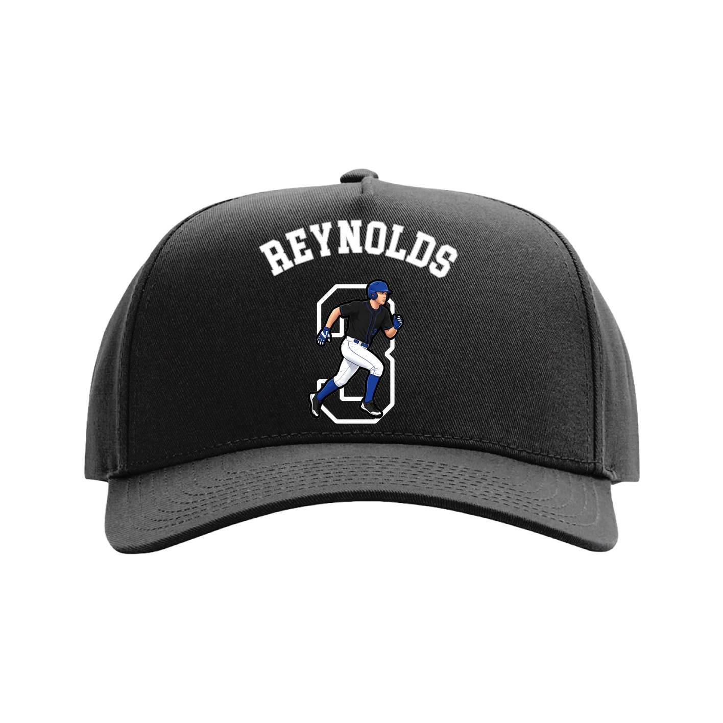 Full Fabric Five-Panel Champ Cap — Shirsey Arch in Black