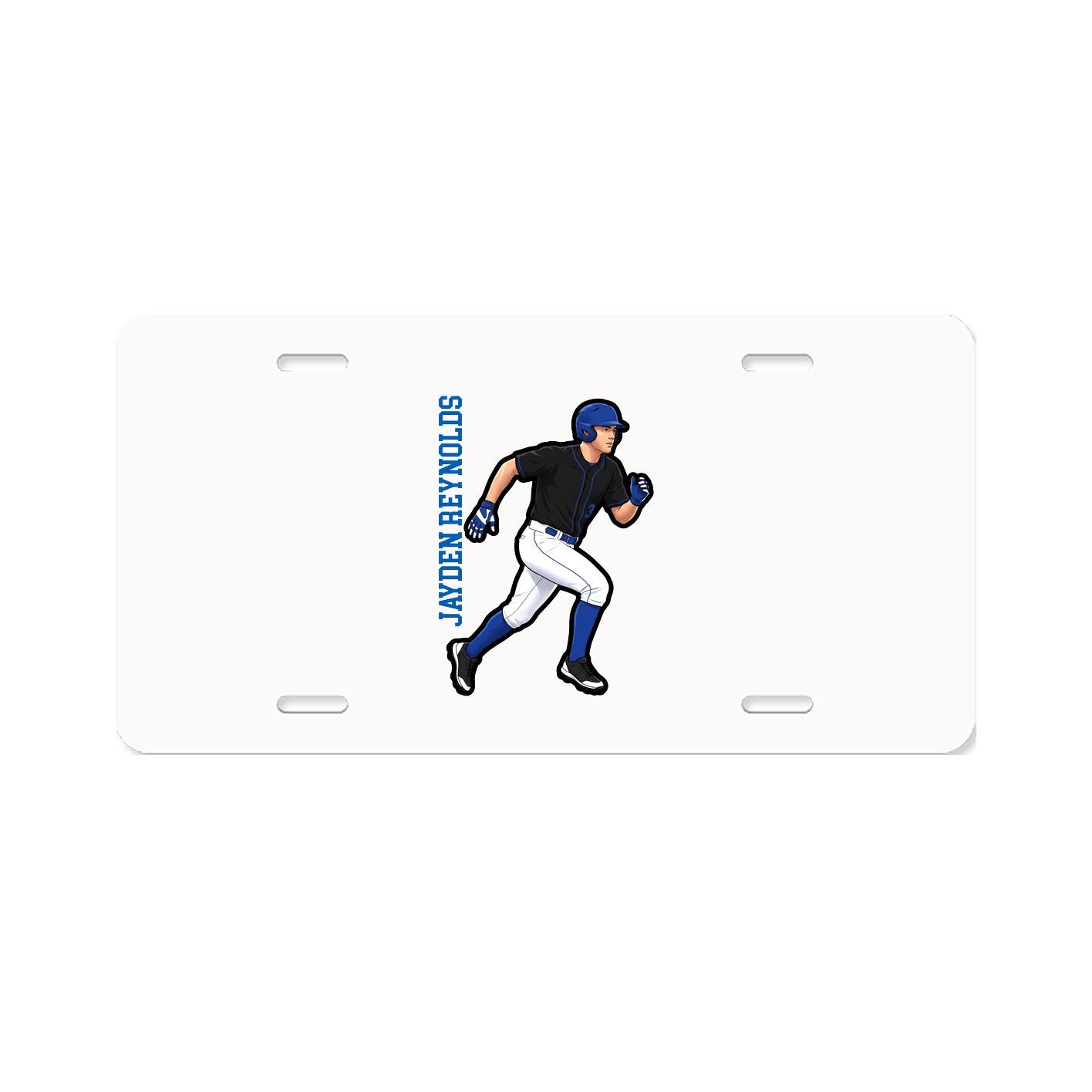 License Plate — Name Vertical in Classic
