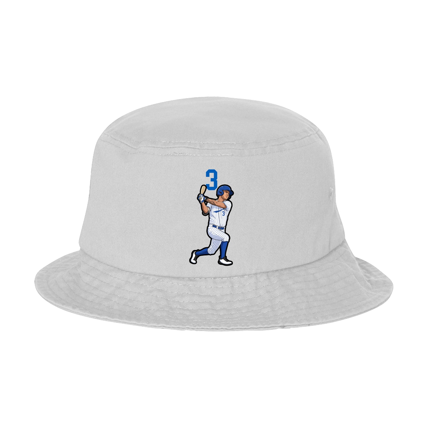 Bucket Cap — Number Top in White