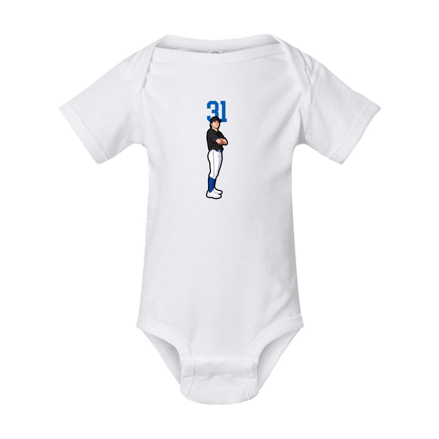 Baby Onesie — Number Top in White