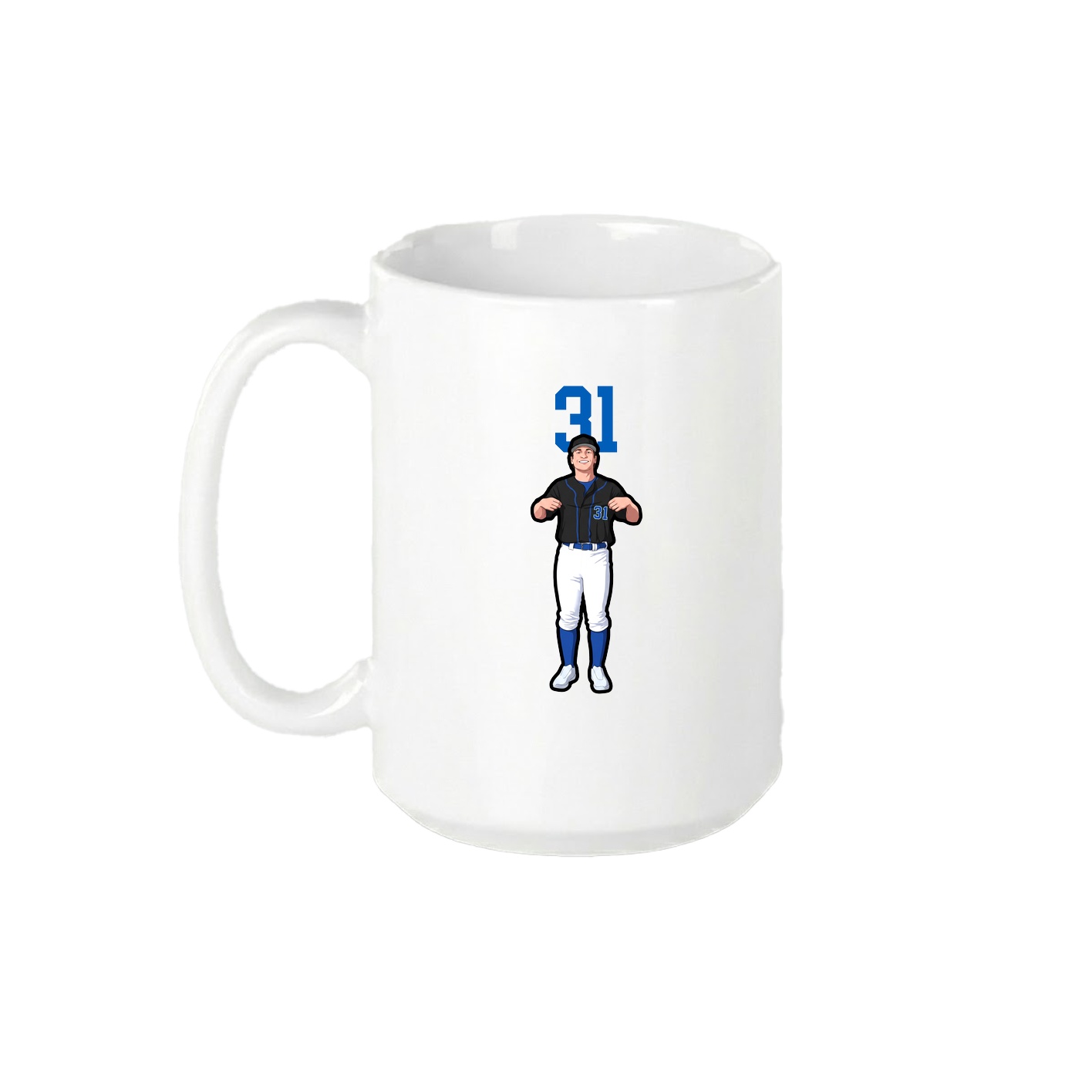 15oz Coffee Mug — Number Top in White