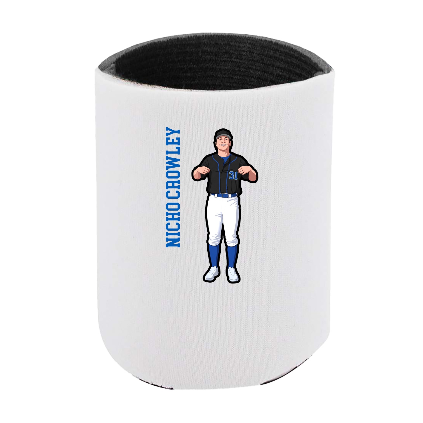 Can Holder — Name Vertical in White