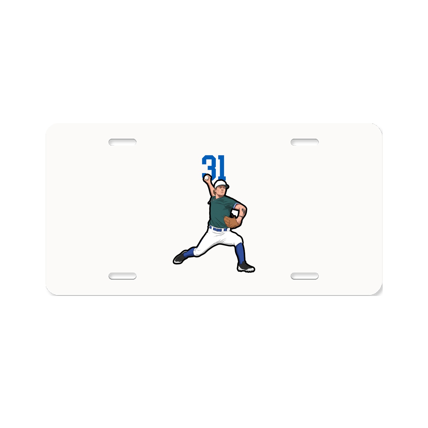 License Plate — Number Top in Classic