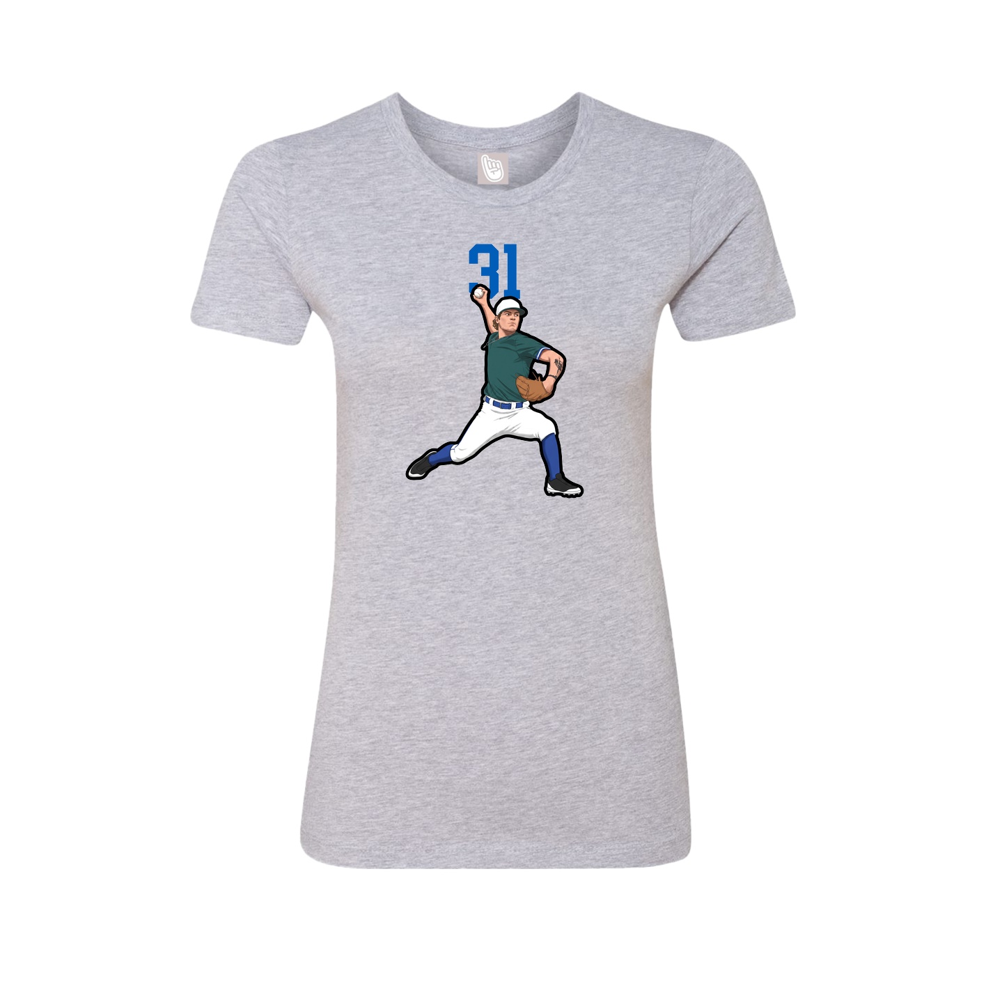 Womens Tee — Number Top in Grey