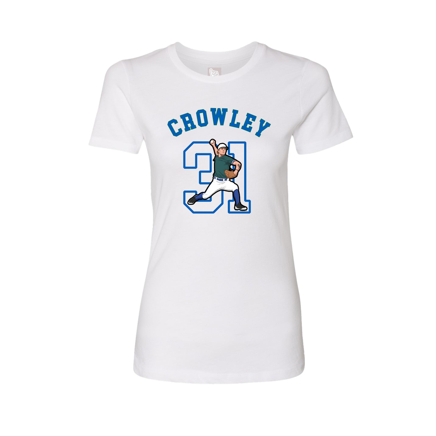 Fitted Women's Tee — Shirsey Arch in White