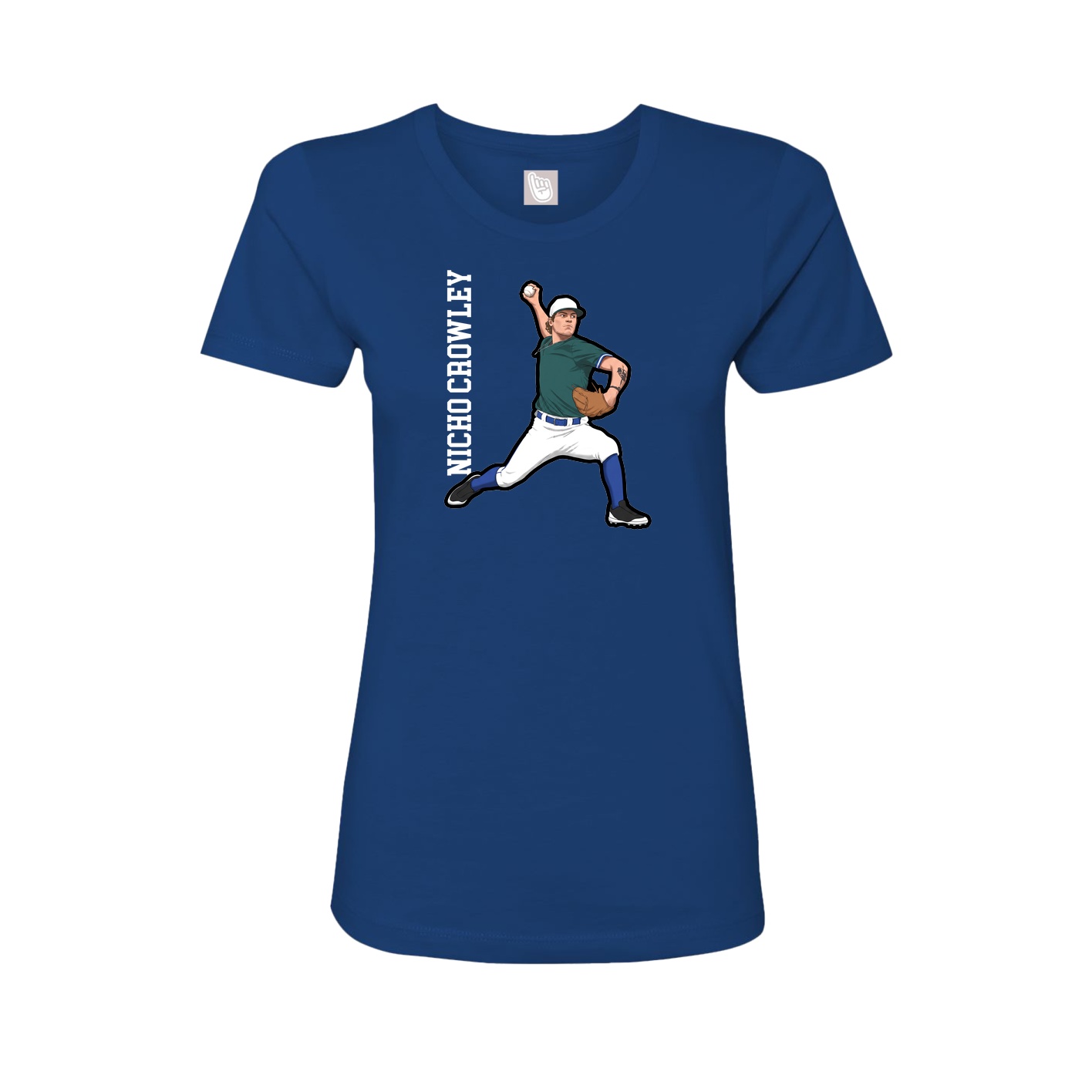 Womens Tee — Name Vertical in Royal