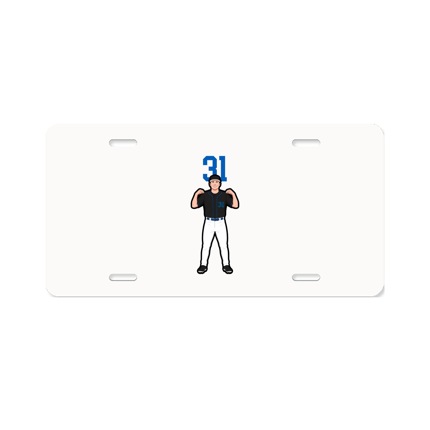 License Plate — Number Top in Classic