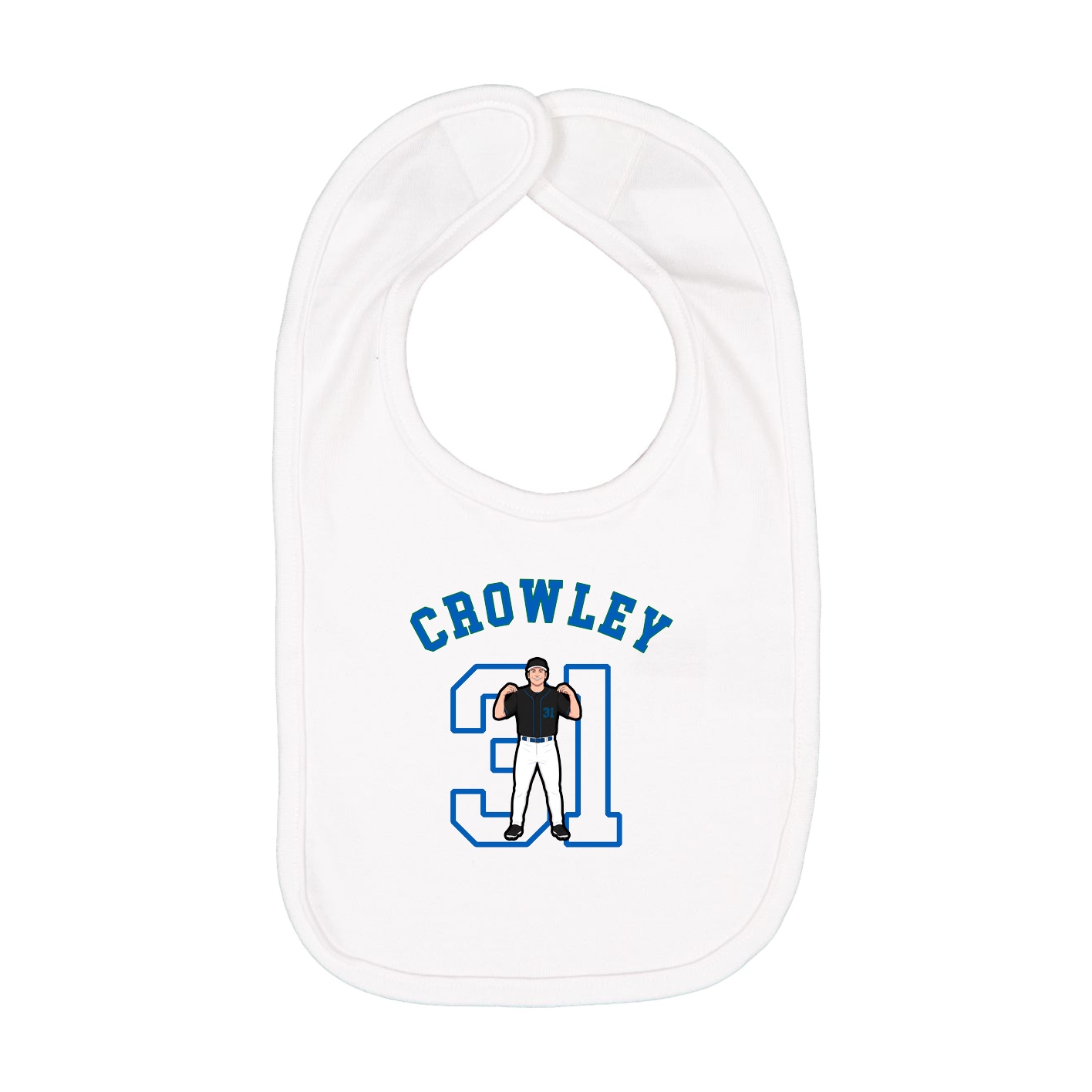 Infant Bib — Shirsey Arch in White