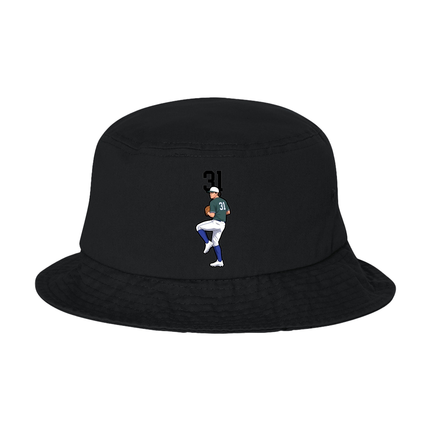 Bucket Cap — Number Top in Black