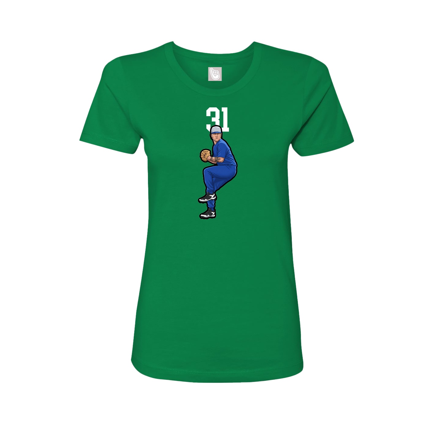 Womens Tee — Number Top in Green