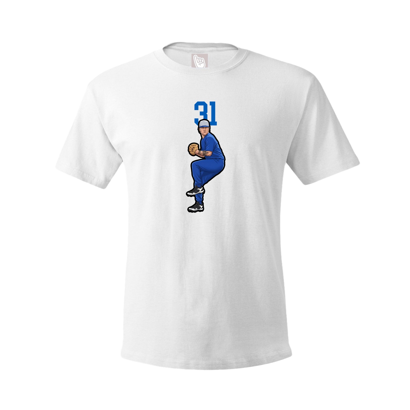 Youth Tee — Number Top in White