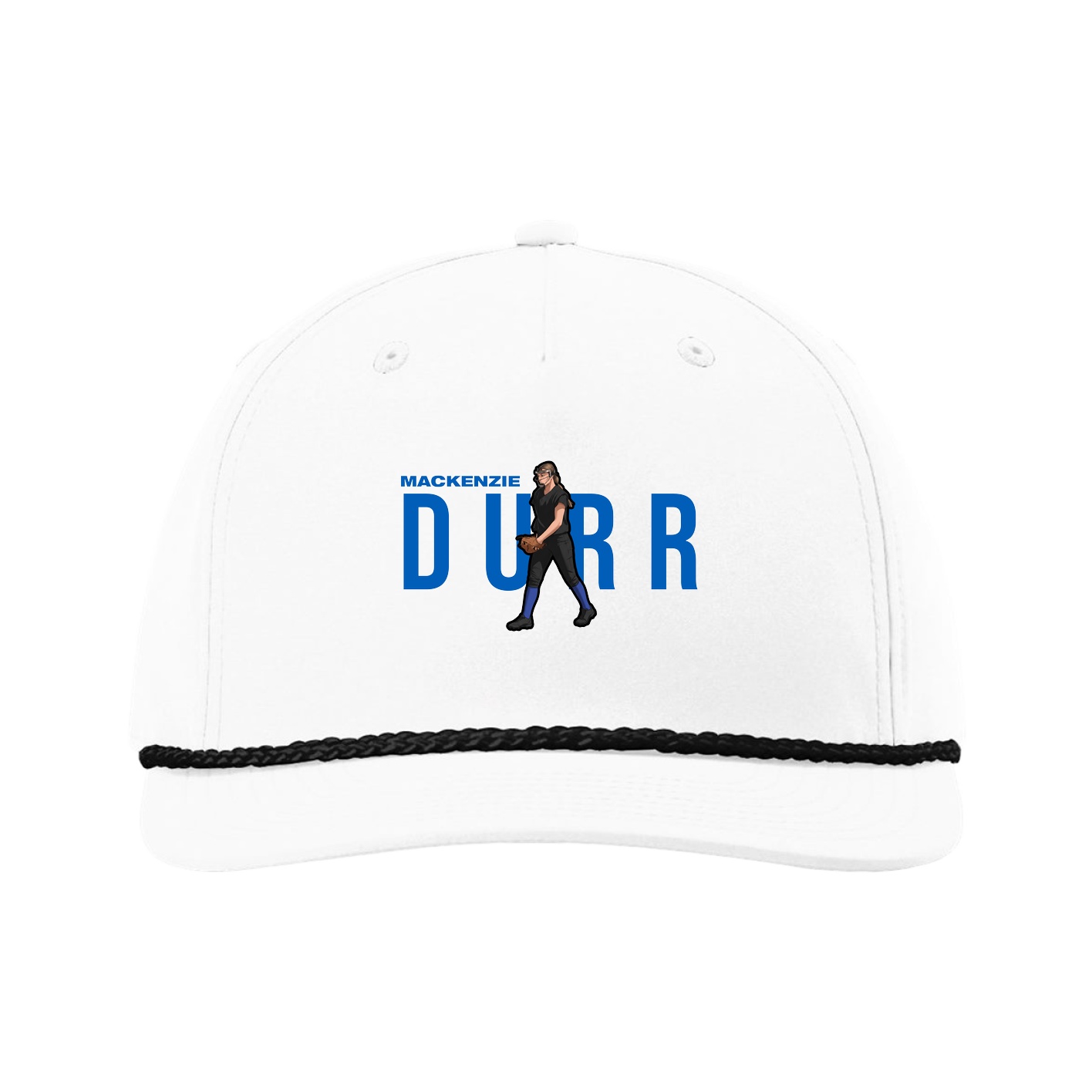 Five-Panel Classic Rope Cap — Player Name in White