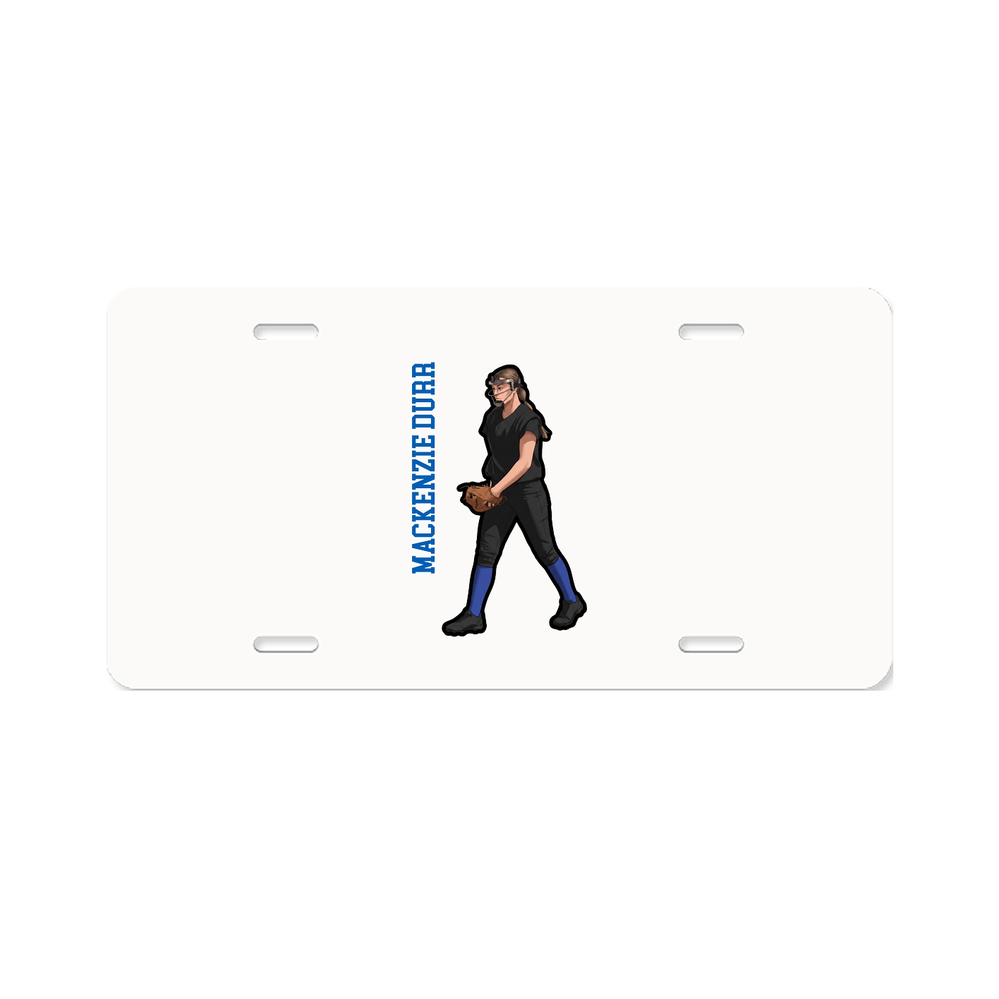 License Plate — Name Vertical in Classic