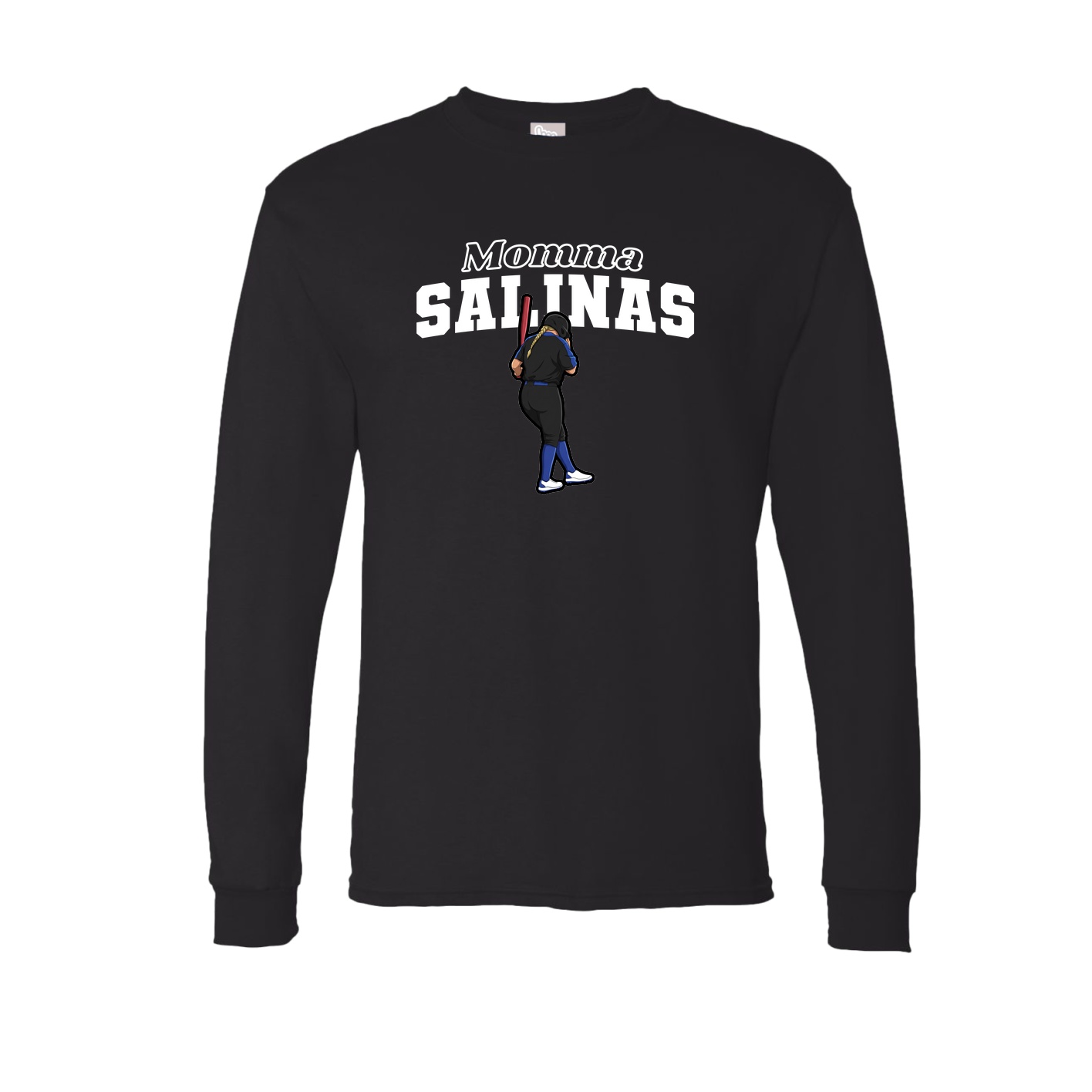 Long Sleeve Tee — Mothers Day Block in Black