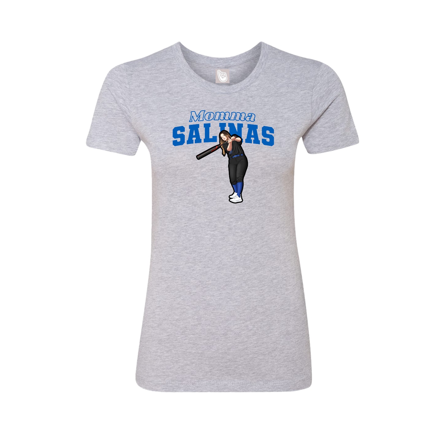 Womens Tee — Mothers Day Block in Grey