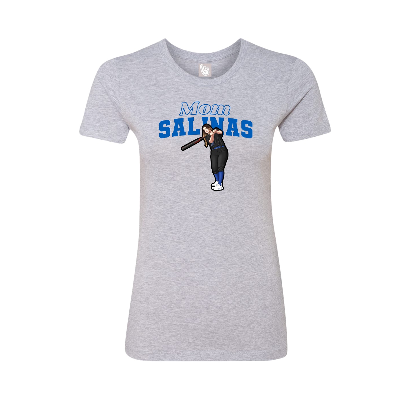 Womens Tee — Mothers Day Block in Grey