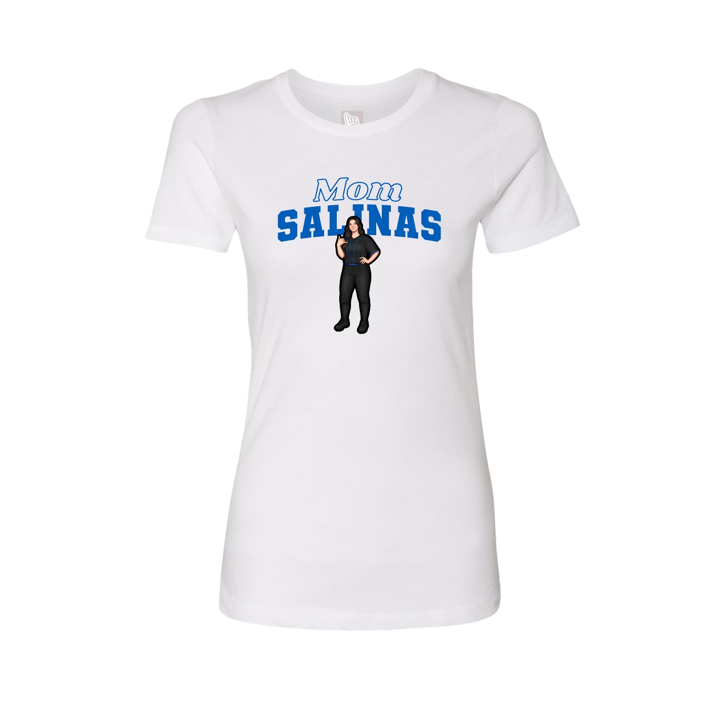 Womens Tee — Mothers Day Block in White