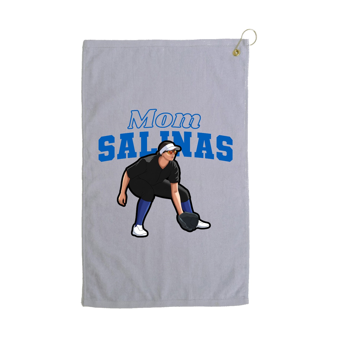 Golf Towel — Mothers Day Block in Grey