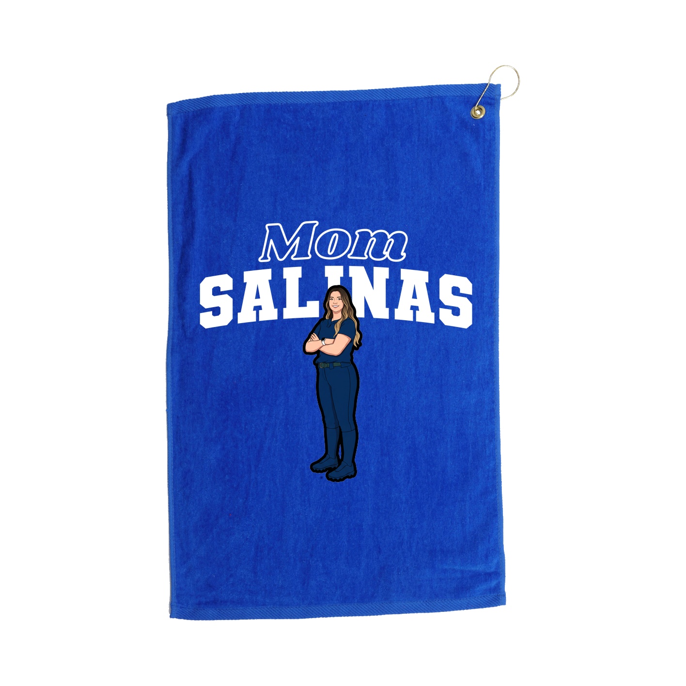 Golf Towel — Mothers Day Block in Royal