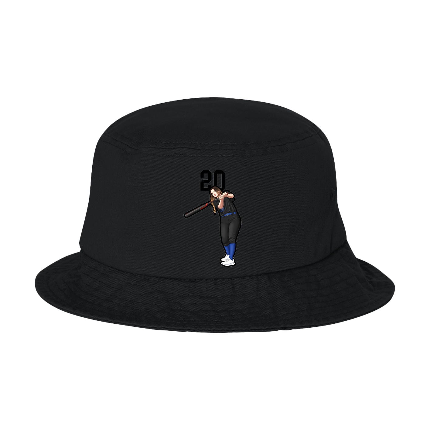 Bucket Cap — Number Top in Black
