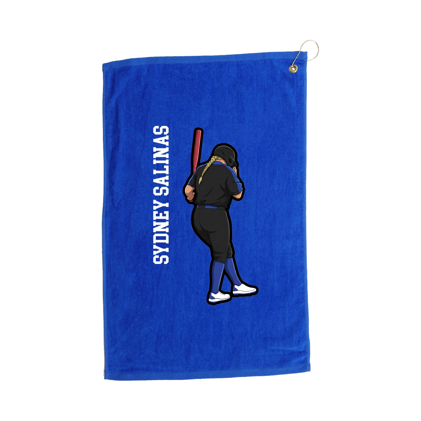 Golf Towel — Name Vertical in Royal
