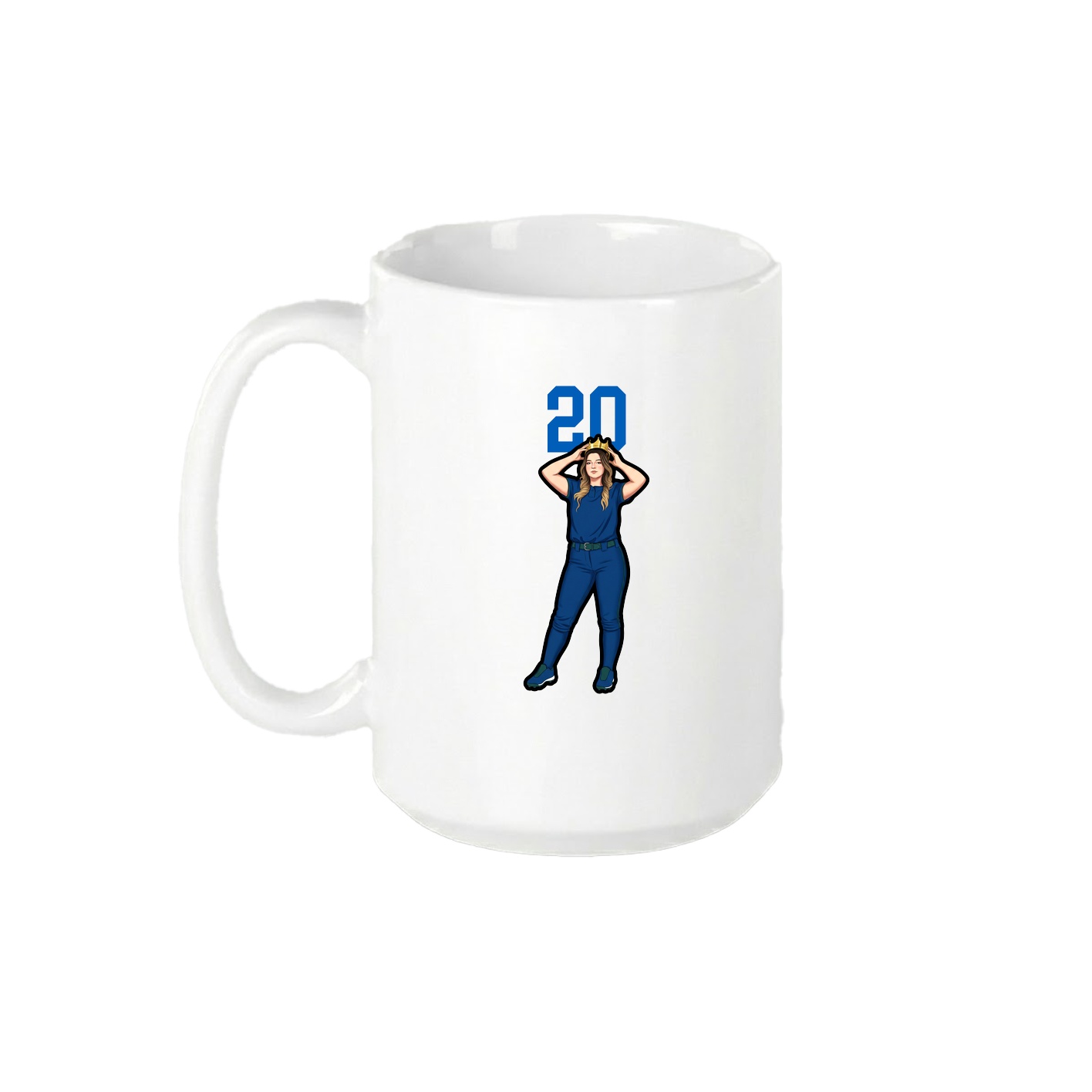 15oz Coffee Mug — Number Top in White