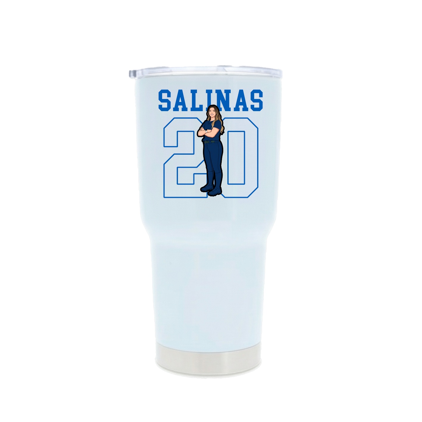 30oz Stainless Steel Tumbler — Shirsey in White