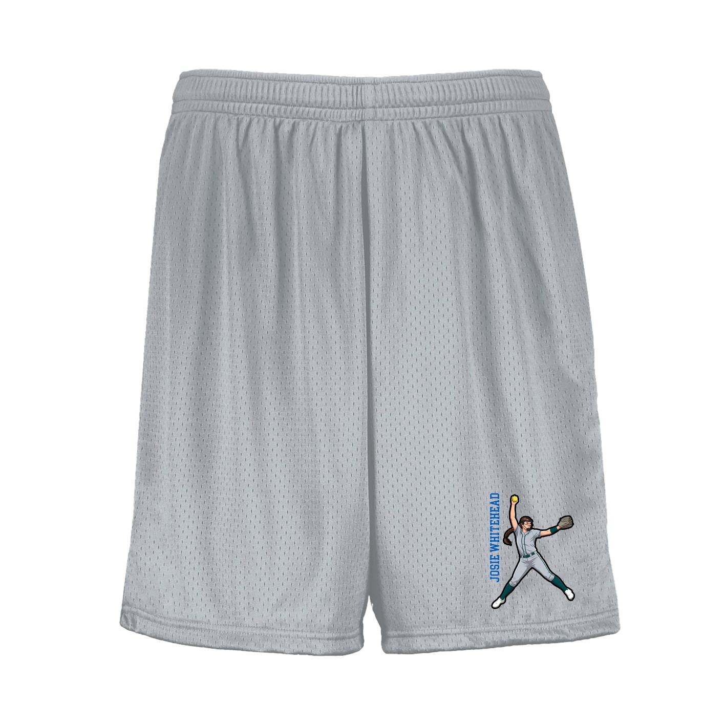 Shorts — Name Vertical in Silver
