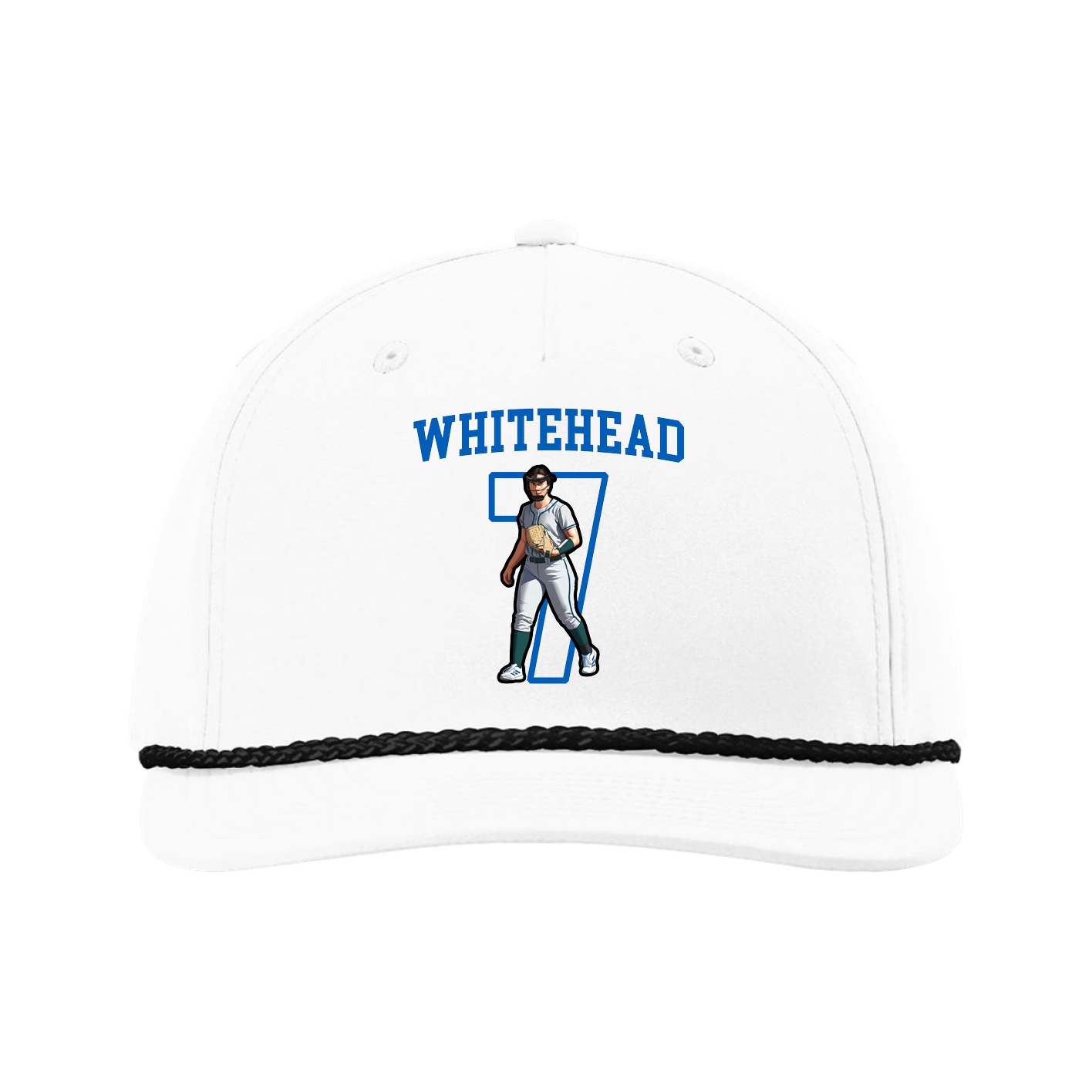 Five-Panel Classic Rope Cap — Shirsey in White