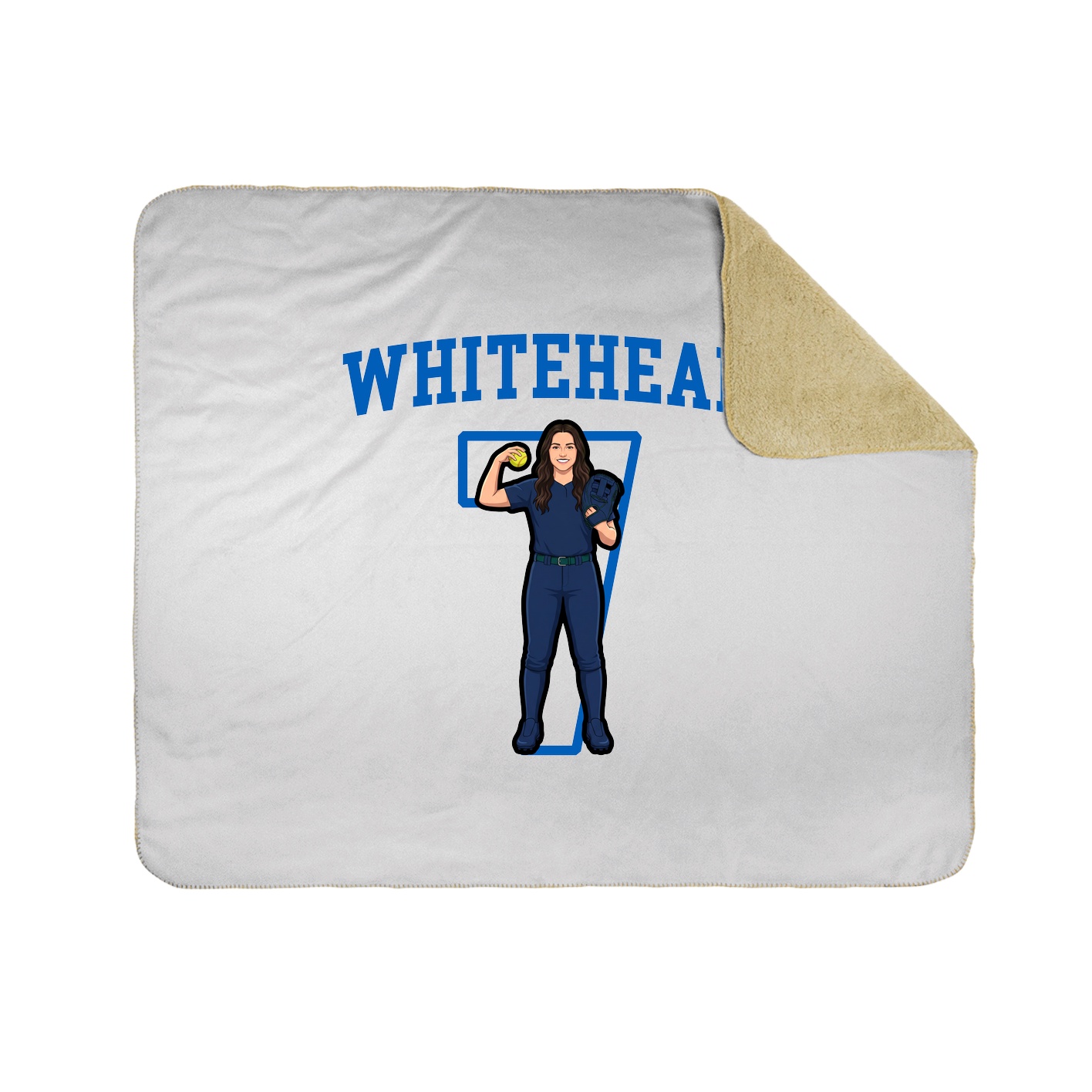 Throw Blanket — Shirsey in White
