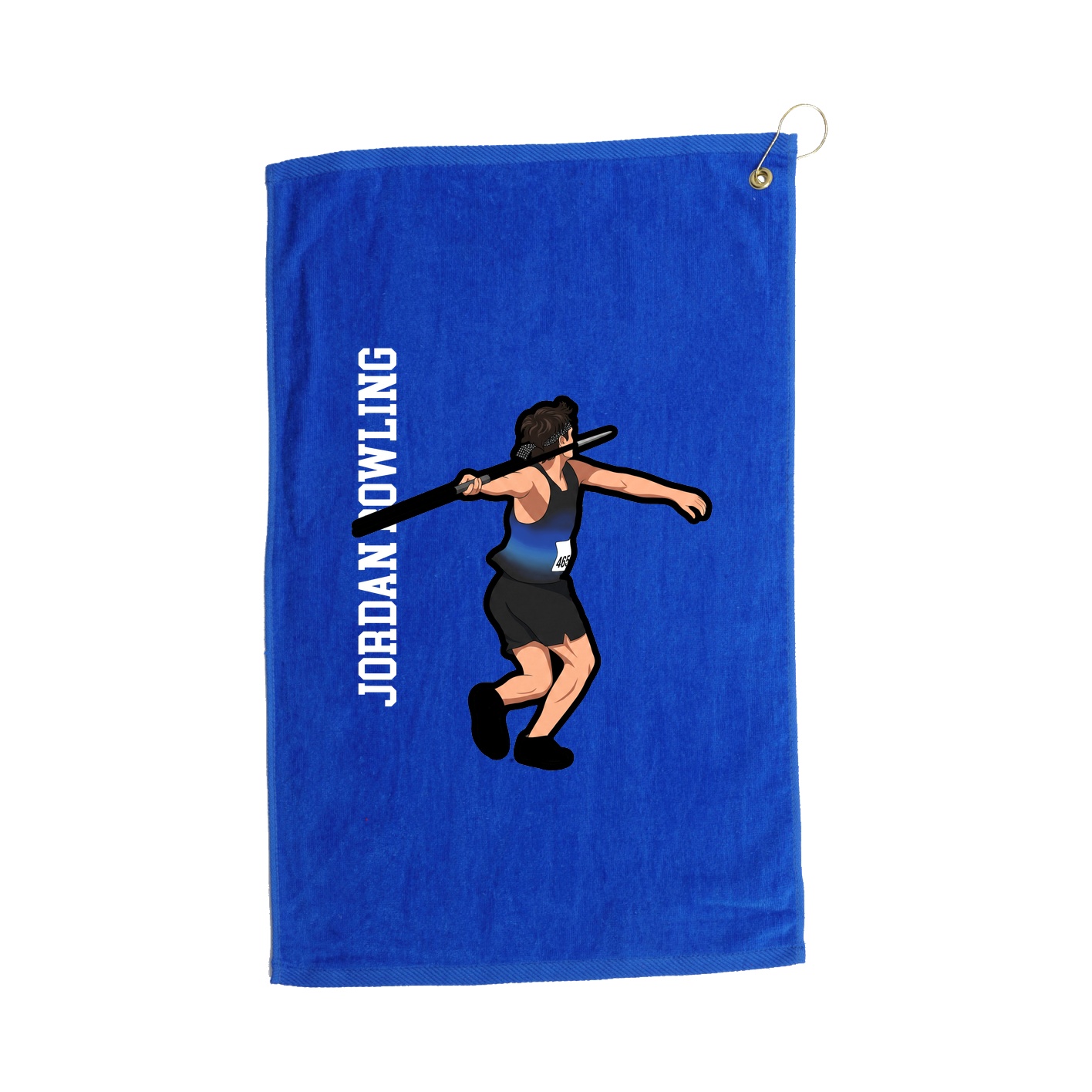 Golf Towel — Name Vertical in Royal