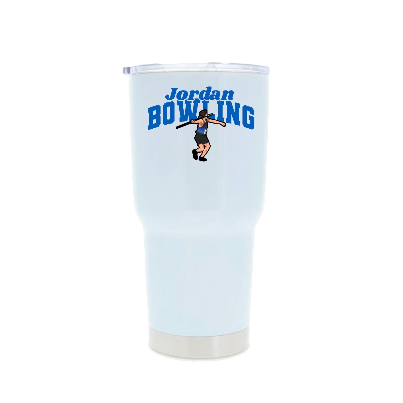 30oz Stainless Steel Tumbler — Signature Arch in White
