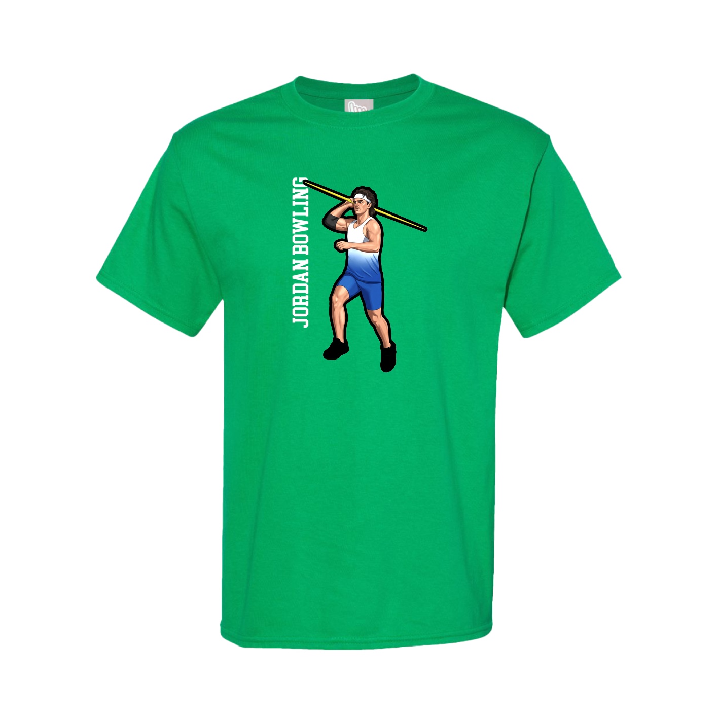 Tee — Name Vertical in Green