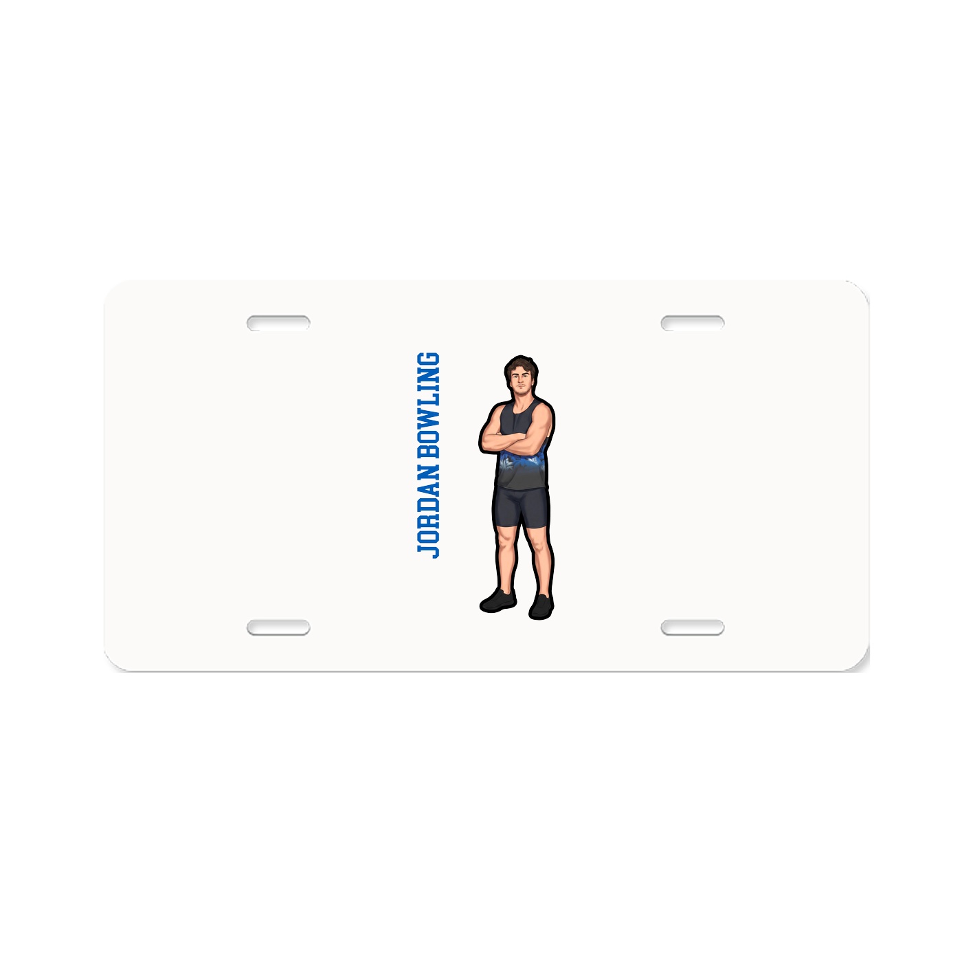 License Plate — Name Vertical in Classic