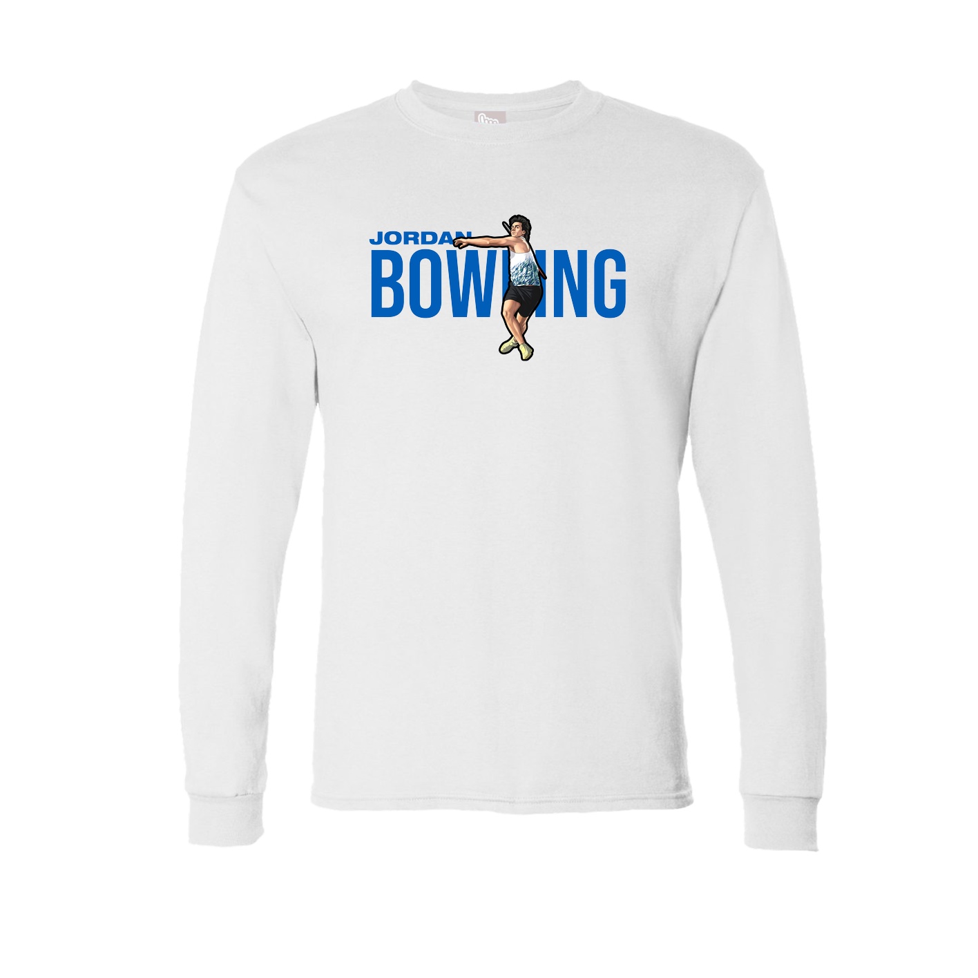 Long Sleeve Tee — Player Name in White