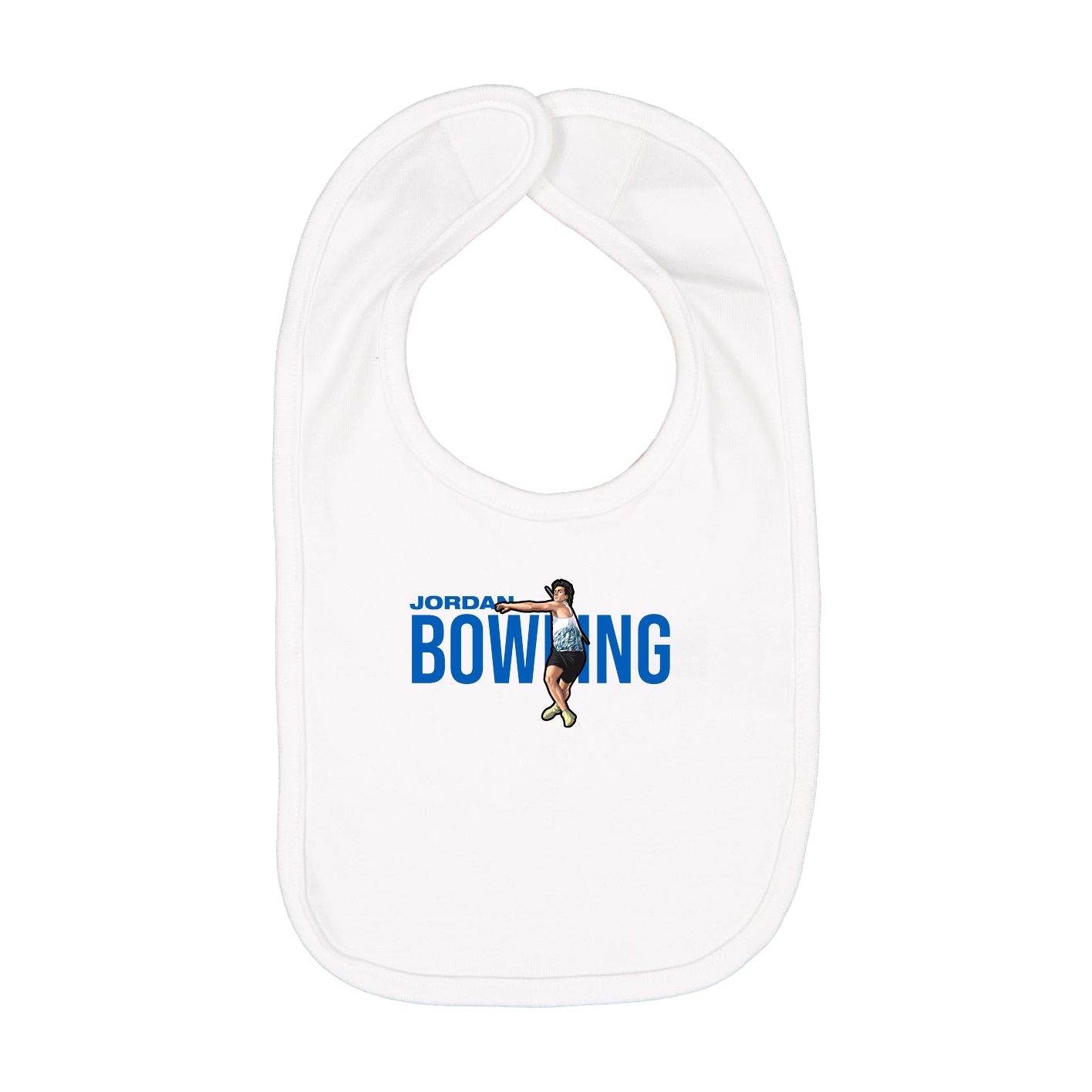 Infant Bib — Player Name in White